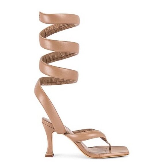 SILVIA TCHERASSI Mika Heels Taupe Camp Strap